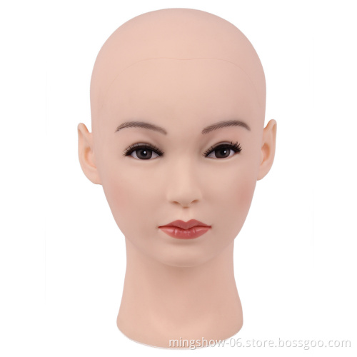 Afro Bald Mannequin Head Black Female Manikin Mode Professional Cosmetology For Wig Making Dummy Head 54cm Wig Making Heads